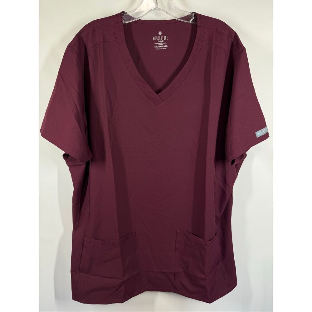 Med Couture women’s Insight MC2468 Women 4-PKT V-Neck Top size 2XL NWOT - Picture 3 of 8